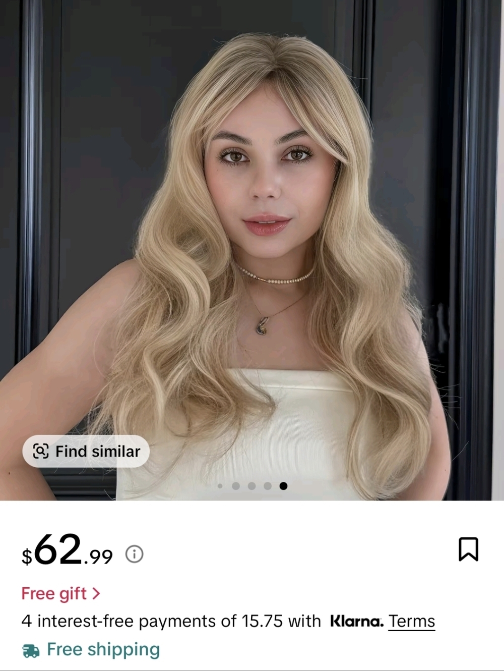 Synthetic Blonde Women’s Wig New